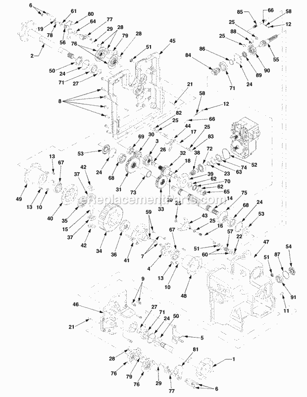 Transmission Drive 1b075g & After Diagram and Parts List for 5234DL 54AL544-710, 54BL544-710 Cub Cadet Lawn Tractor